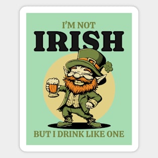 Drunk Leprechaun Irish St Paddys Day Magnet